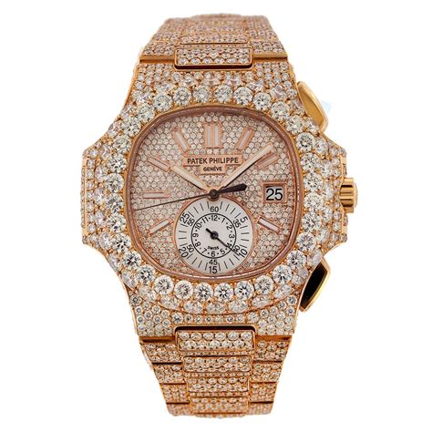 patek philippe all diamond gold|Patek Philippe iced out.